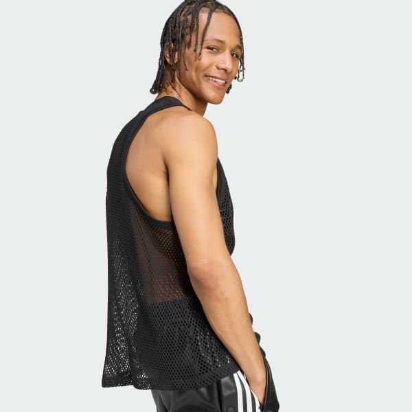 adidas × ジェレミー・スコット メッシュタンクトップ