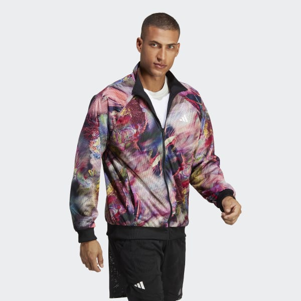 Black Melbourne Tennis Stretch Woven Jacket