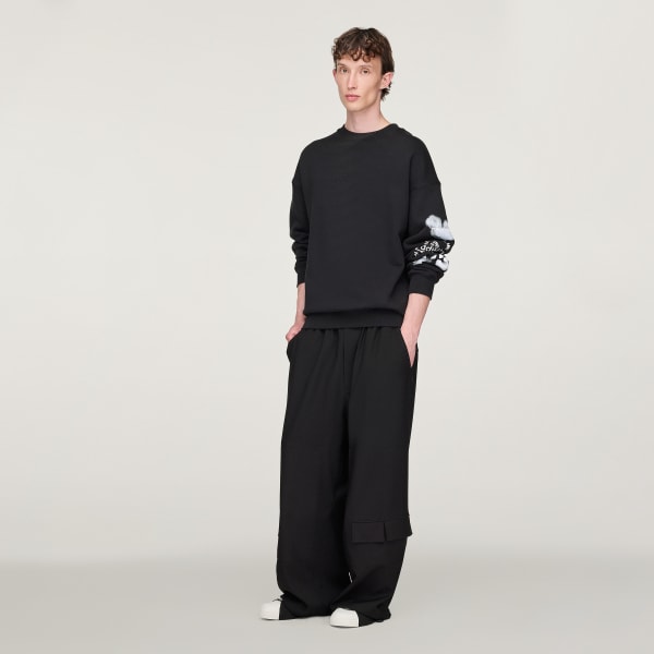 cerná Mikina Y-3 Graphic Crew