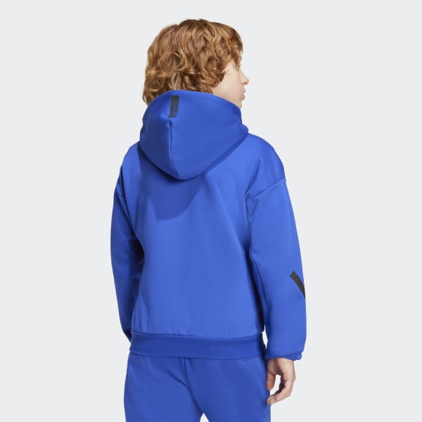 adidas Z.N.E. Full-Zip Hooded Track Jacket - Blue | Free Shipping