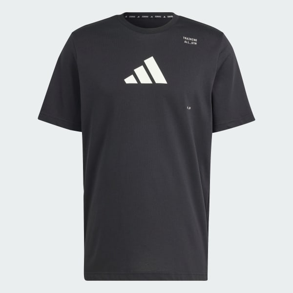 Negro Camiseta Estampada All-Gym Category