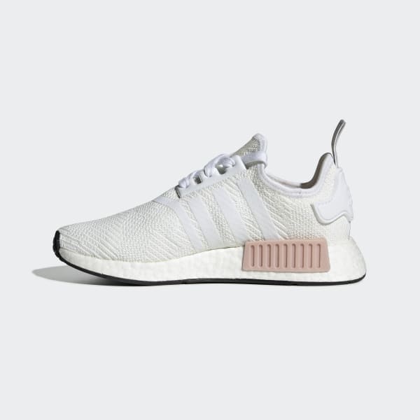 white nmds with rose gold
