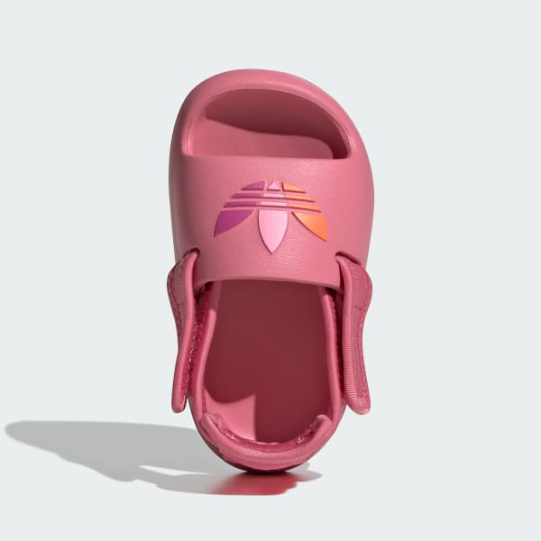Pink Adifom Adilette Slides Kids
