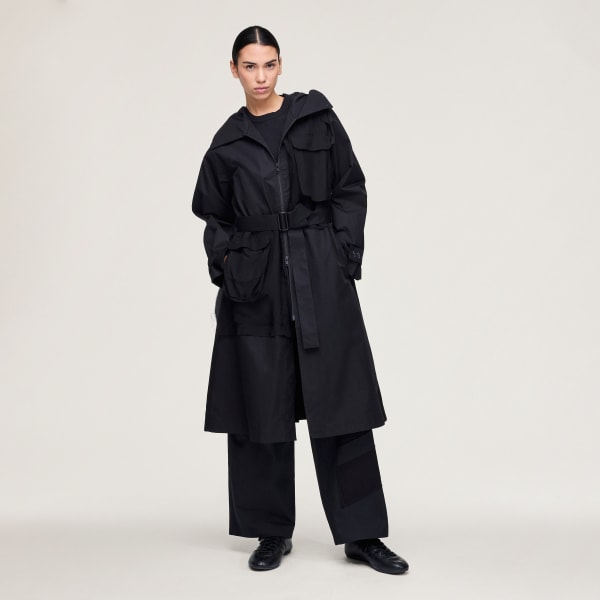 ブラック Y-3 HOODED TRENCHCOAT PARKA