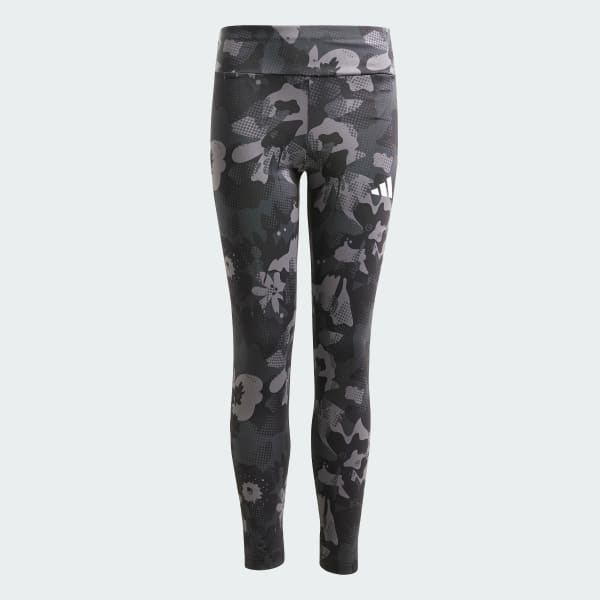 Gri Train Essentials Flower Print Kids Tayt