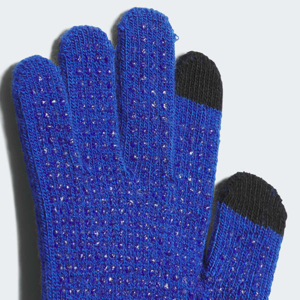 ブルー キッズ ニット グローブ