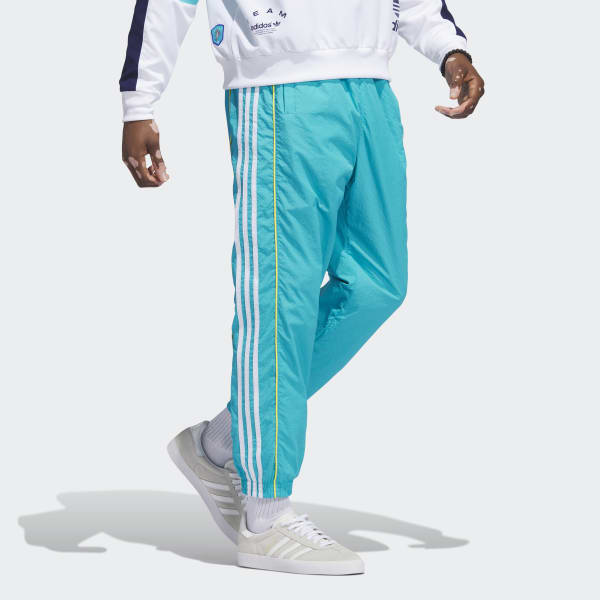 Adidas classic wind teal blue mens outlet track pants