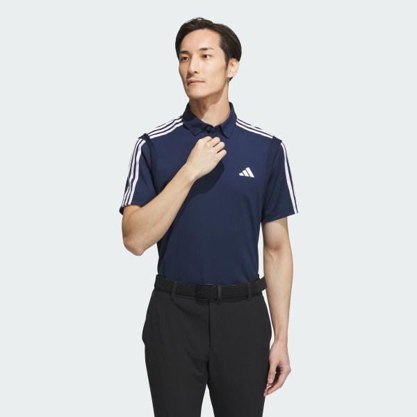 Blue HEAT.RDY 3-Stripe Short Sleeve Polo Shirt