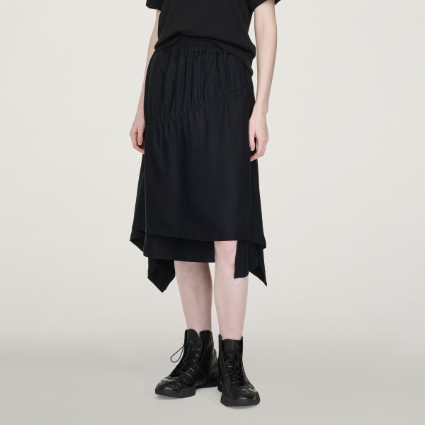 Black Y-3 Rayon Twill Skirt