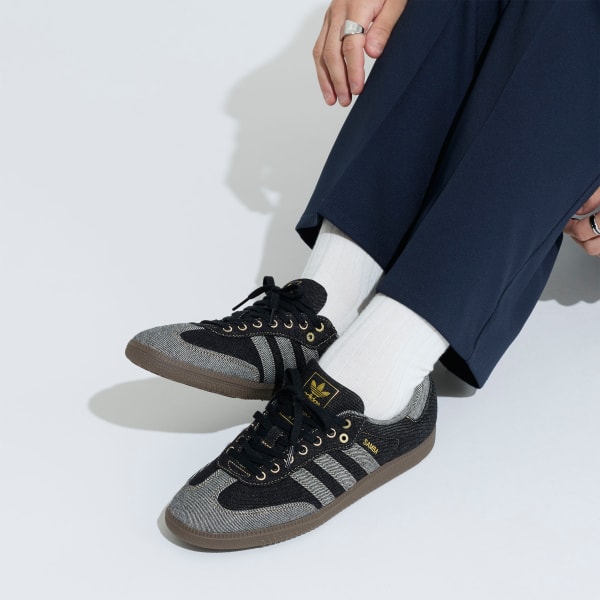 キ*ん様 adidas サンバ SANBAブラックスニーカー adidas アディダス キッズ スニーカー SAMBA OG CORE BLACK