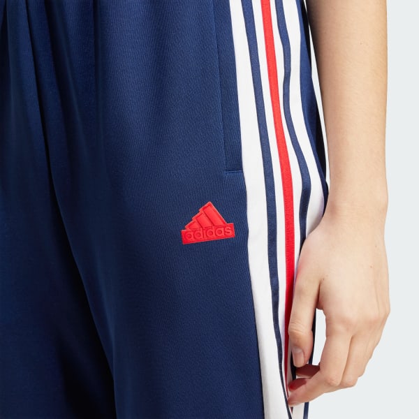 Adidas 3 stripe blue track pants top