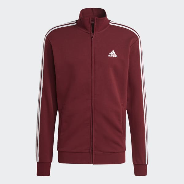 Burgundy Basic 3-Stripes French Terry Track Suit