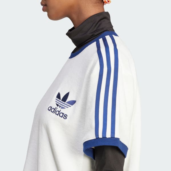 ◆adidas◆ Terry 3S Tee White IT9842 Adidas Terry 3 Stripe T-shirt Off White | END. (SG)