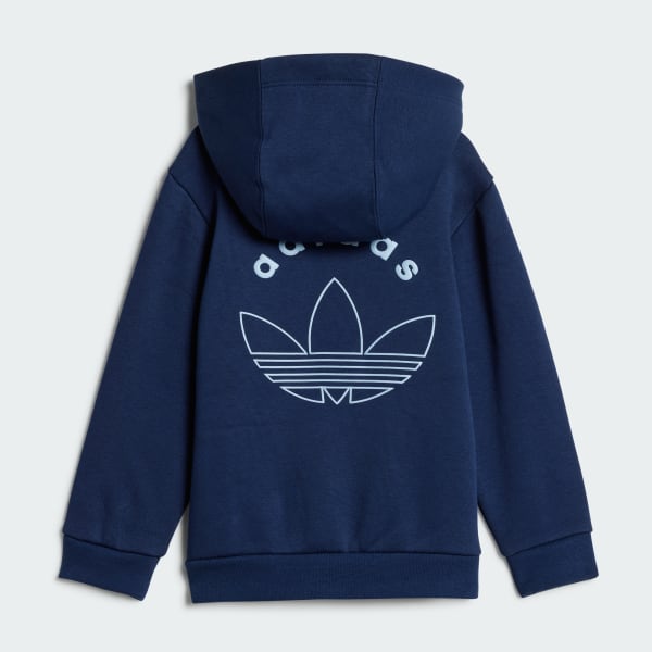 Blue Graphic Hoodie Set Kids