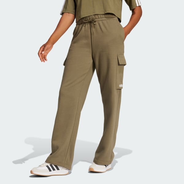 adidas Essentials Linear Fleece Cargo Pants Green Free Shipping with adiClub adidas US