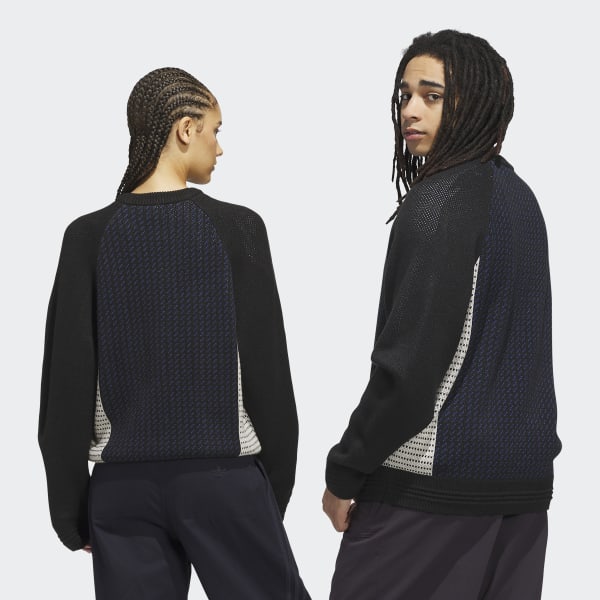 STUMBLY シアーダブルニットフーディ ブラック シアーニット×長袖Tシャツセット（55-41KI32-204）｜パープル