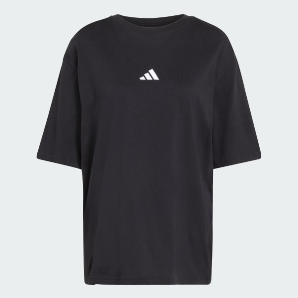 สีดำ เสื้อยืดพิมพ์ลาย OUTDOOR ADVENTURE