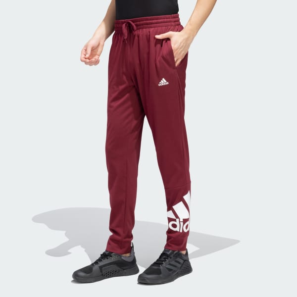 Burgundy Bold Logo Track Pants