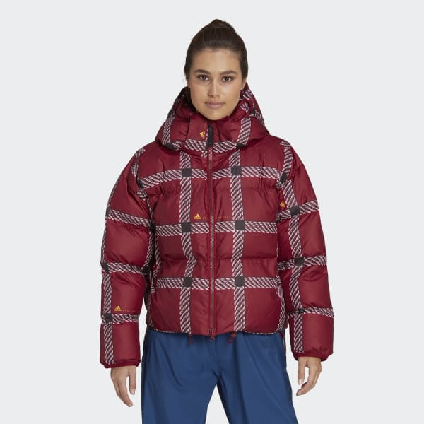Bordowy adidas by Stella McCartney Short Padded Winter Jacket II101