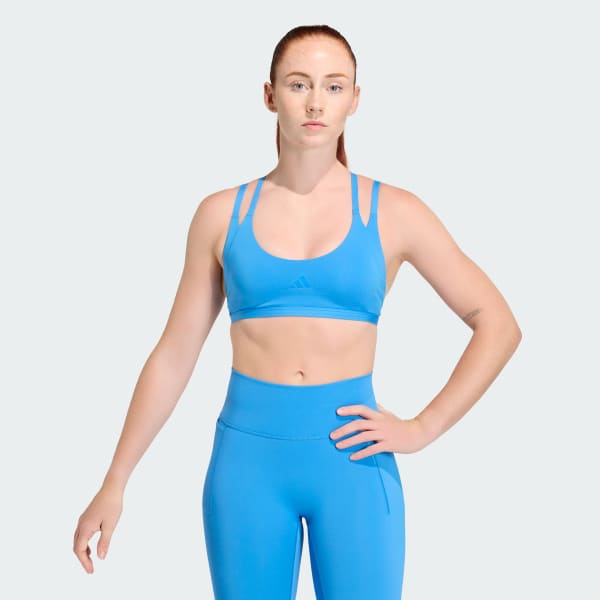 Bleu Brassière à bretelles Optime Workout maintien léger