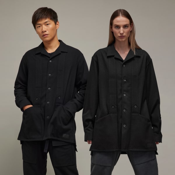 Black Y-3 Wool Flannel Shirt