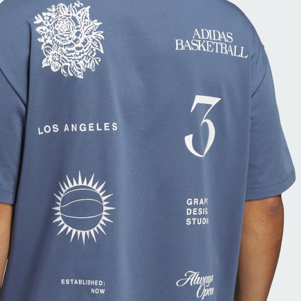 adidas LA to the World Graphic Tee Gender Neutral Blue adidas Philippines
