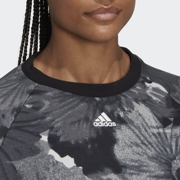 Sort Allover Print sweatshirt SH871