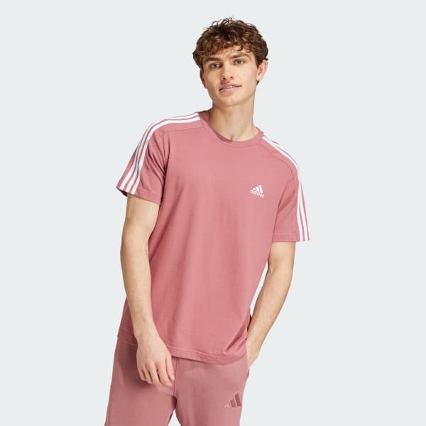 Polera Essentials 3 Tiras Tejido Jersey Rosado adidas adidas Chile