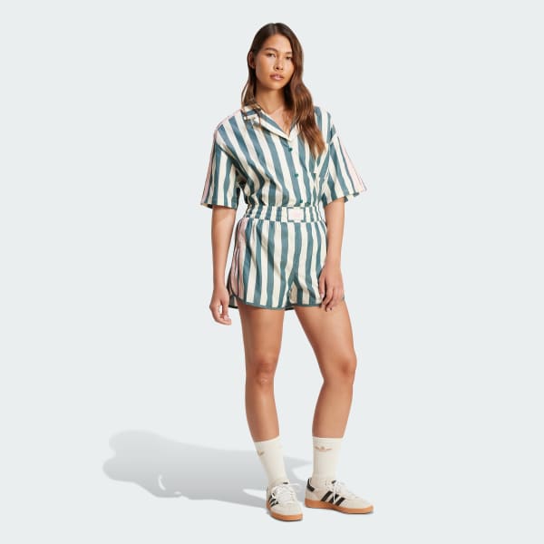 White adidas Originals Summer Glow Resort Shorts