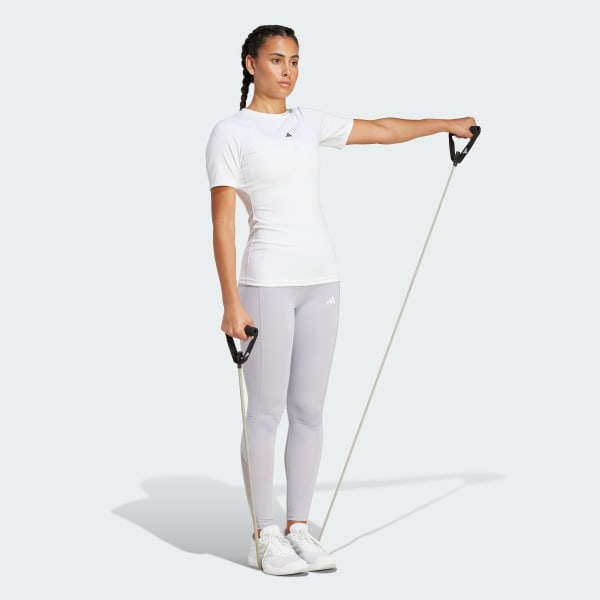 Bianco T-shirt da allenamento Techfit