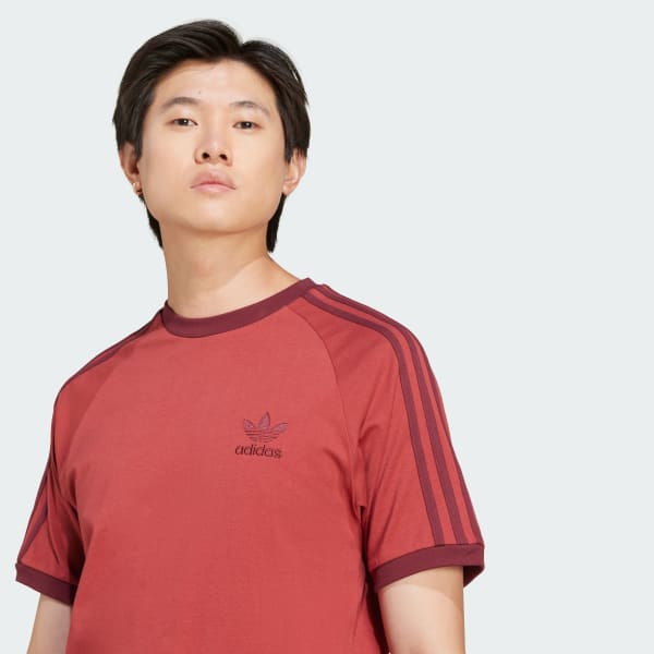 adidas Adicolor Classics 3-Stripes Tee - Red | Free Shipping