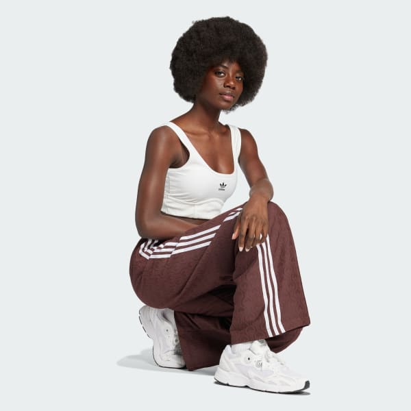 adidas 70s Oversized Track Pants - Brown | adidas New Zealand