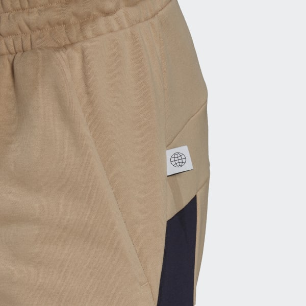 Beige Future Icons Embroidered Badge of Sport Hose TA190