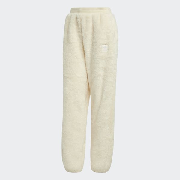 adidas Essentials+ Fluffy Teddy Pants - White | adidas Canada