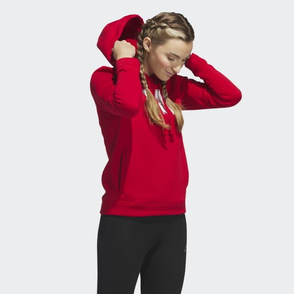 adidas Sideline Hustle Climawarm Ultimate fleece hood, Medium,  Red : Sports & Outdoors
