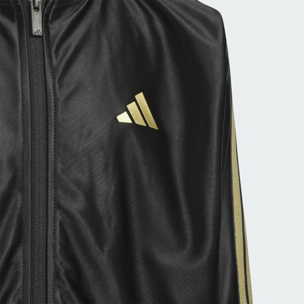 ブラック STADIUM GOLD ルーズフィット トリコット フルジップ パーカー キッズ