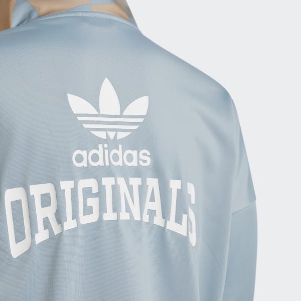 Grey Graphic Print Track Top