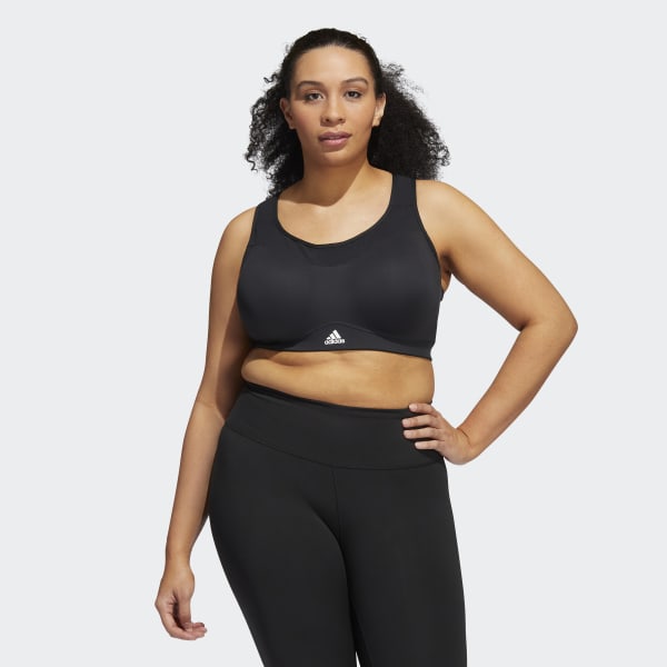 Black adidas TLRD Impact Training High-Support Bra (Plus Size) WH073