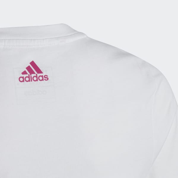 Blanco Polo Essentials Logo Linear Algodón Ajuste Ceñido