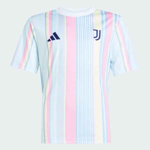 Wit Juventus 25/26 Pre-Match Voetbalshirt Kids