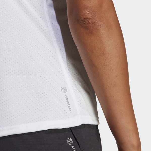 Hvid Run Icons 3-Stripes Low-Carbon Løbe-T-shirt