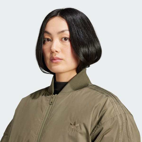 Womens green adidas bomber jacket on sale