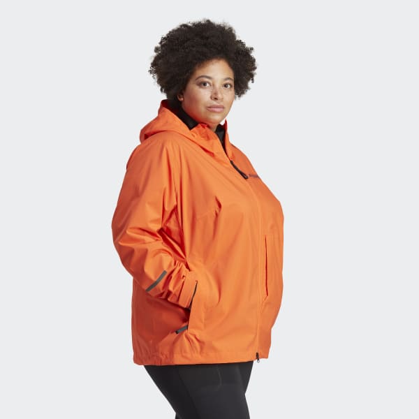 Orange Terrex Multi RAIN.RDY 2.5-Layer Rain Jacket (Plus Size)