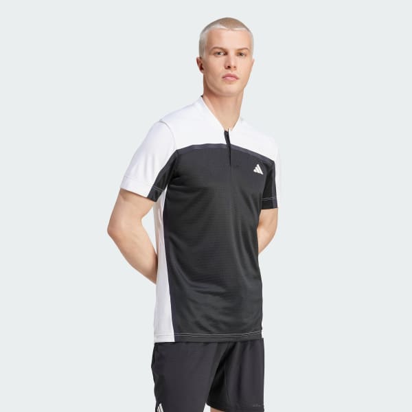 Nero Polo da tennis HEAT.RDY Pro FreeLift Henley