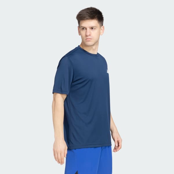 Blue Solid AEROREADY Training Workout Tee