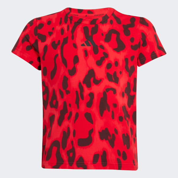Κόκκινο Future Icons Allover Print Tee Kids