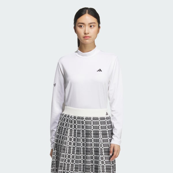 アディダス 【ゴルフ】ジャカード モックネック長袖ポロシャツ