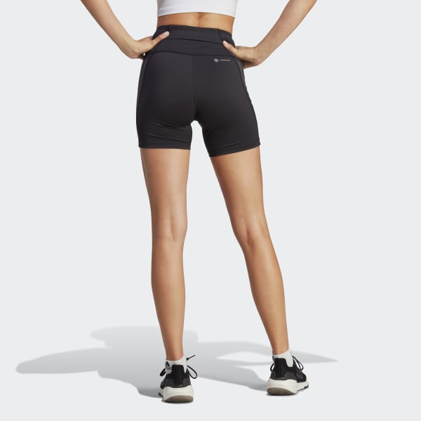 adidas DailyRun 3-Stripes Five-Inch Short Leggings - Black | adidas Canada