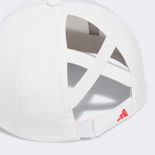 ホワイト 【ゴルフ】クリスクロス ポニーテール キャップ