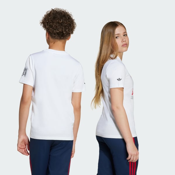 Blanco Polera Graphic para niños